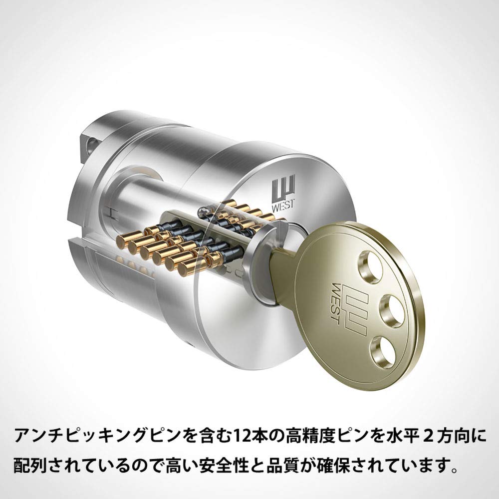 Amazon | WEST リプレイスシリンダー 916 MIWA PA+LIX 交換用 2個同一